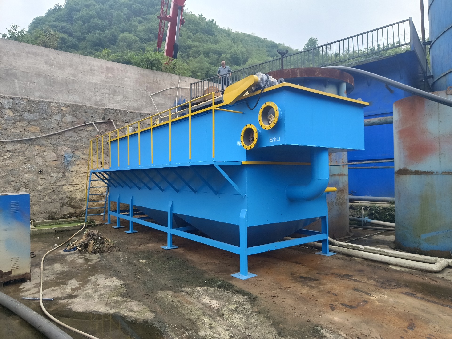 氣浮機，高效氣浮機，溶氣氣浮機，氣浮機安裝現(xiàn)場